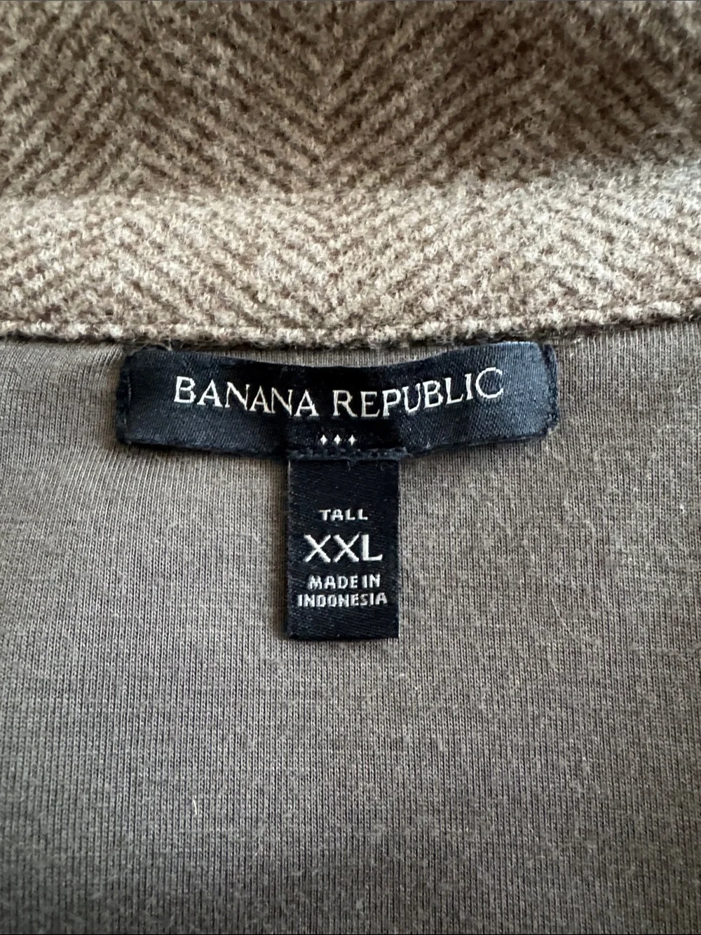 Banana Republic Brown Herringbone Bomber Jacket